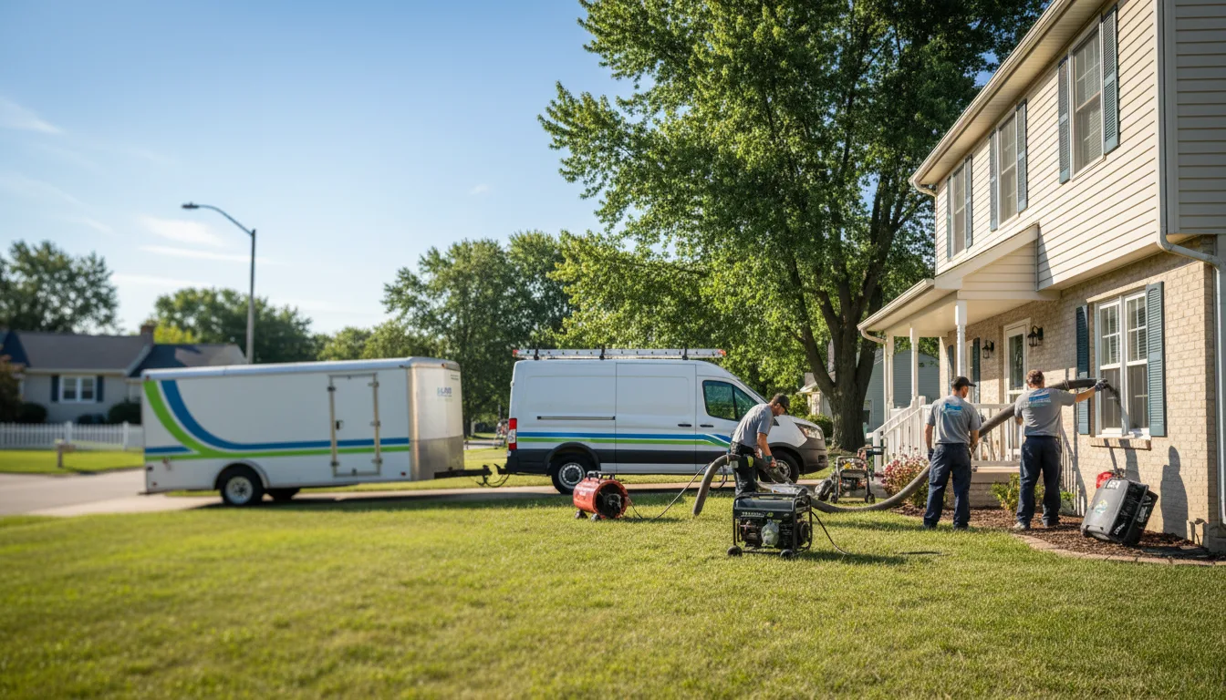 Flooded Basement Restoration And Cleanup With Repair in Liberty, IL near me